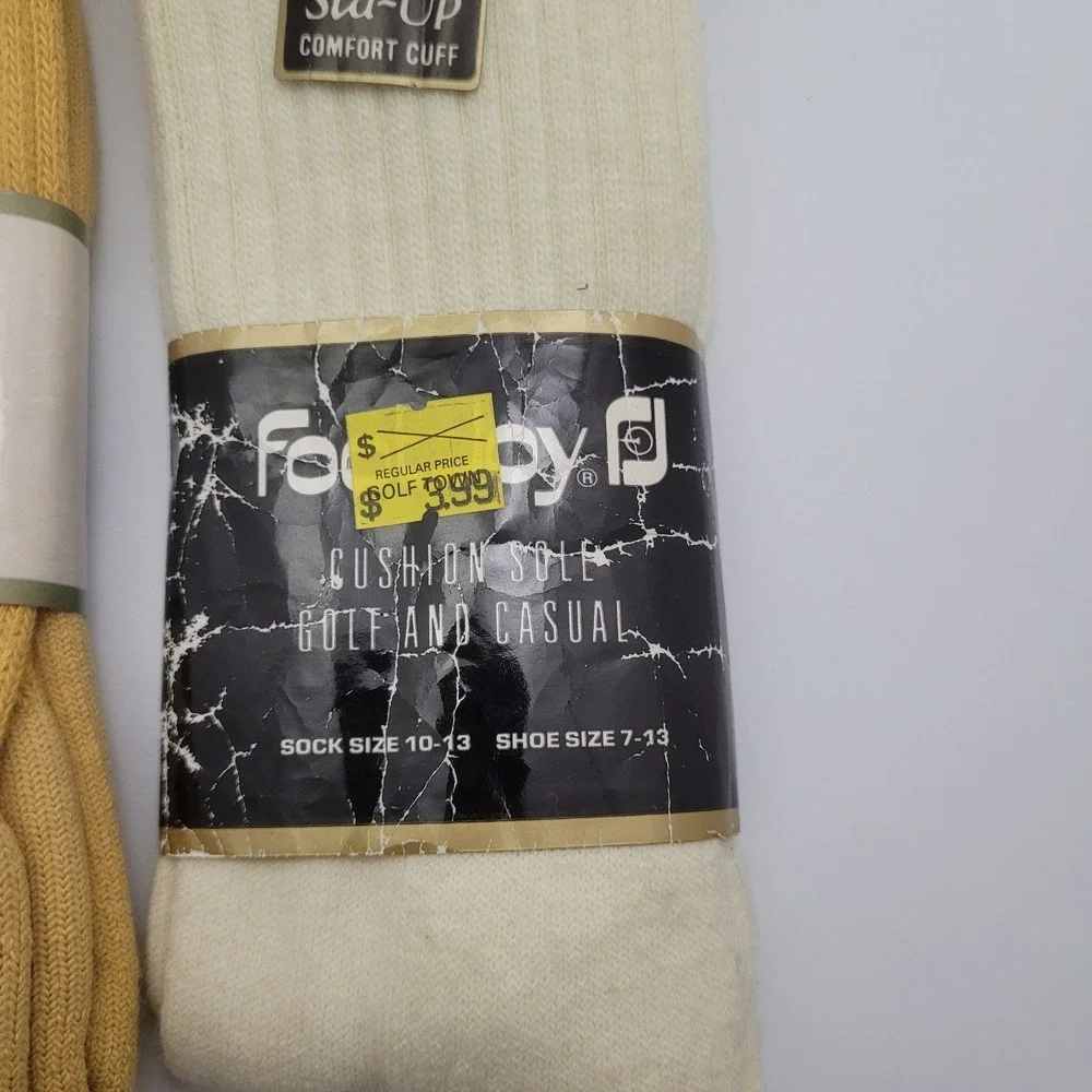 NEW VTG Foot Joy Golf Socks Mens Sock Size 10-13 USA Made NOS Lot Of 3 Pairs
